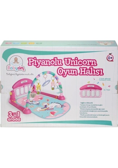 Unicorn Piyanolu Sesli Işıklı Aynalı Oyun Halısı Yeni Tasarım