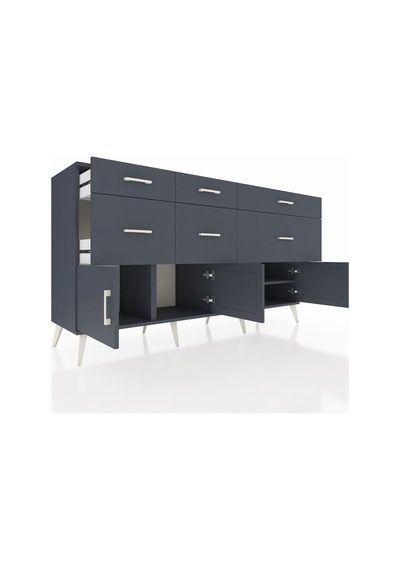 Hyperion Konsol Tek Raflı 6 Çekmeceli 4 Kapaklı 176x44x99 Antrasi Antrasit-antrasit Hyperion Konsol Tek Raflı 6 Çekmeceli 4 Kapaklı 176x44x99 Antrasi Antrasit-antrasit