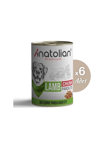 Anatolian Premium Kuzulu Parça Etli Yetişkin Köpek Konservesi 400 gr x 6 Adet