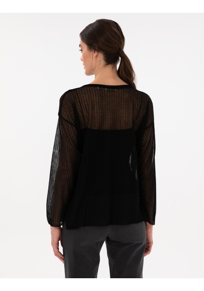 Pierre Cardin Kadın Siyah Kazak /triko 50305604-vr046 Siyah
