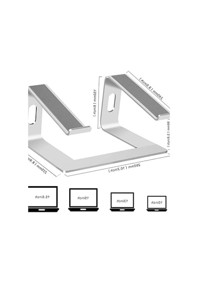 Ergonomik Alüminyum Katlanır Bilgisayar Standı - 10-17 İnç 1