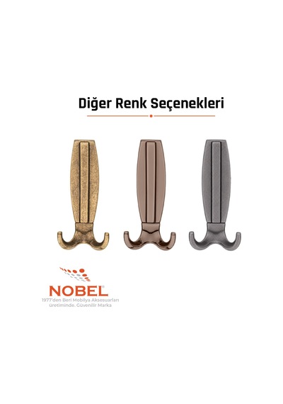 Best Lüks Portmanto Askı, Metal, Vestiyer Askı, 230 Gr, Dolap Askılık, Duvar Askılığı, Titanyum Vidalı 5 Adet