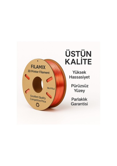 Filamix Silk Pla Mercan Pembesi 1kg İpeksi Parlaklık - Urhanshop Gönderimli