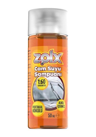 Zolx Portakal Kokulu Konsantre Oto Cam Suyu Şampuanı 50 Ml 1:60 Yoğun Formül