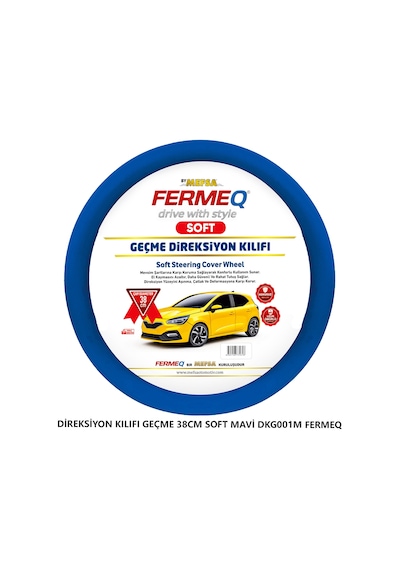 Direksiyon Kılıfı Geçme 38cm Soft Mavi Dkg001m Fermeq