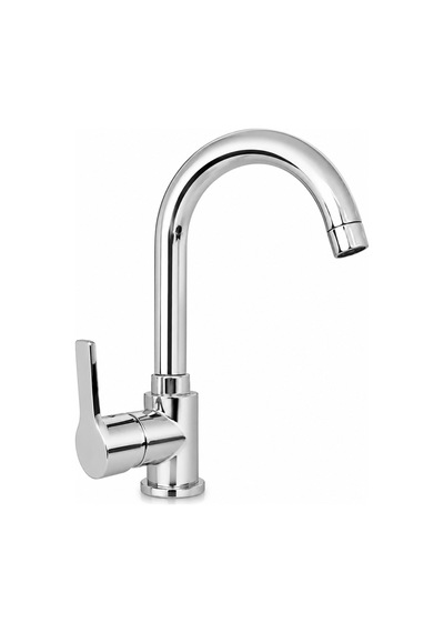 Krom Lavabo Bataryası 360 Döner Gövdeli Tek Kollu Lavabo Musluğu Şık Modern Tasarım Gümüş
