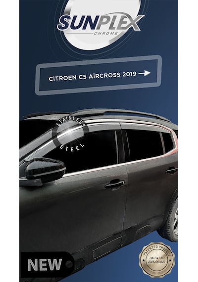 Sunplex Citroen C5 Aircross Kromlu Cam Rüzgarlığı 4lü Set 2017 Ve Üstü