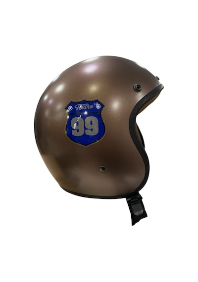 Bike Sky Retro Motosiklet Kaskı Gri