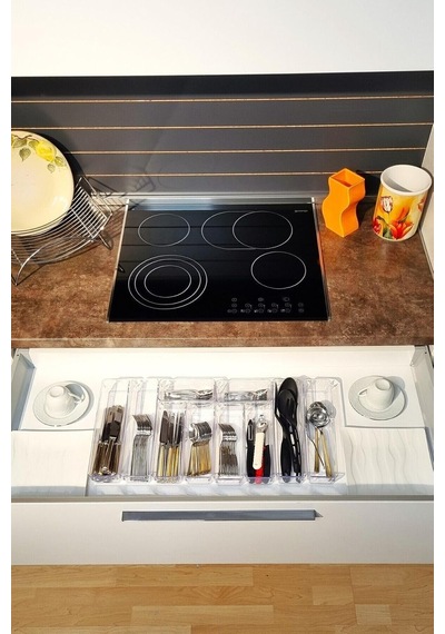 10'lu Set Modüler Çekmece Içi Düzenleyici Modüler Kaşıklık Mutfak Organizer Ekru 35 X 65 Diğer