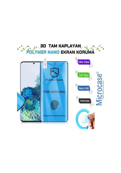 Microcase Galaxy Note 20 3D Kavisli Tam Kaplayan Polymer Nano