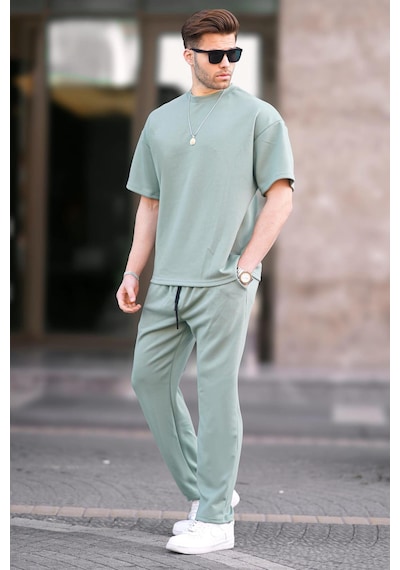 Madmext Mint Yeşili Oversize Kısa Kollu Eşofman Takımı 5954-mint Yeşili Mint Yeşili