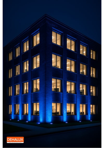 50cm 18w Led Wallwasher Mavi Dış Cephe, Minare, Bahçe Aydınlatma Iç-dış Kullanım Ip65 Mavi