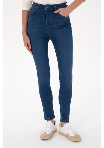 U.S. Polo Assn. Kadın Mavi Skinny Haigh Waist Fit Jean Pantolon 50316577-DN0022