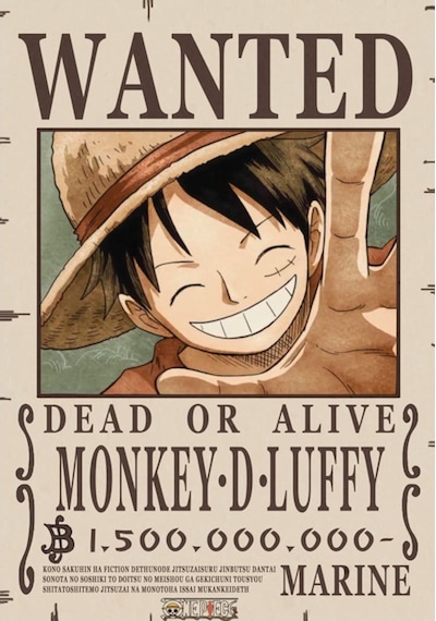 Renkselart- One Pıece Wanted Poster - 001
