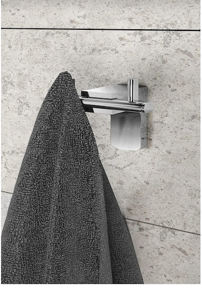 Krom Lux 4 Lü Banyo Set Uzun Havluluk,diş Fırçalık,sabunluk Gümüş