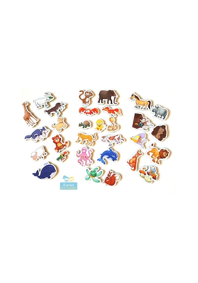 Hayvanlar. Magnet Hayvan Figürleri. 30 Parça. Mıknatıslı Manyetik Oyuncaklar