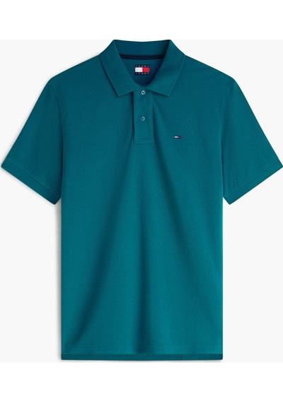 Tommy Hilfiger Erkek Yeşil Essential Pique Polo Yaka T-shirt-16256