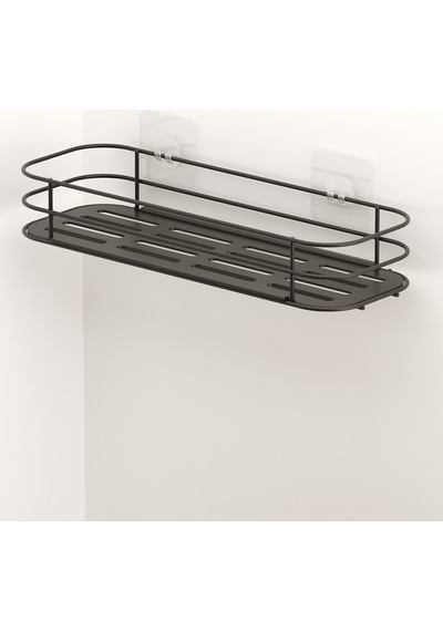 Teknotel Banyo Düzenleyici Şampuanlık Banyo Duş Rafı Siyah St123 Siyah