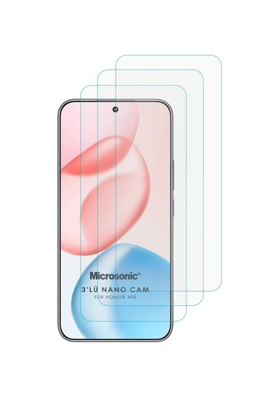 Microsonic Honor 400 Screen Protector Nano Glass Cam Ekran Koruyucu 3 Lü Paket