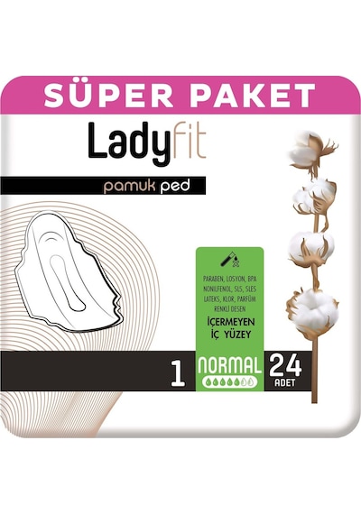 Ladyfit Pamuk Hijyenik Ped Normal 24'lü