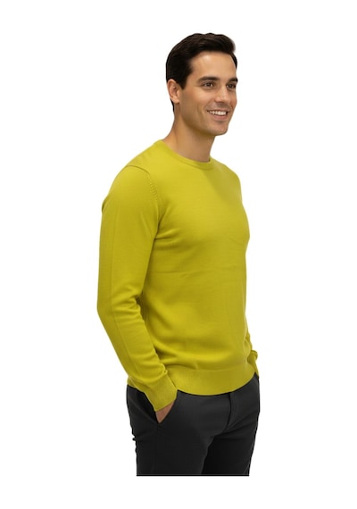 Raymons Erkek Spor Sıfır Yaka Regular Fit Kazak Bgl-st04953 Safran