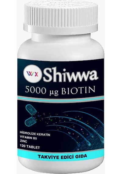 Shiwwa Biotin Hidrolize Keratin Vitamin B5 Zinc 120 Tablet