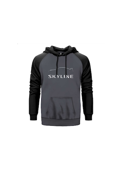 Nissan Skyline Siluet Gri Renk Reglan Kol Sweatshirt Gri