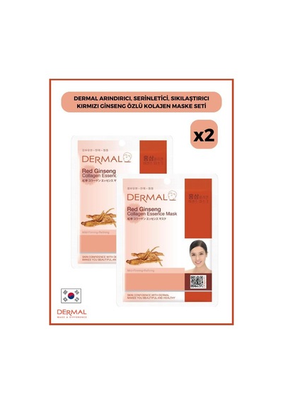 Dermal Kırmızı Ginseng Özlü Kolajen Maskesi 2 x 23 G