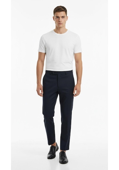 Plus Scorpion Erkek Slim Fit Klasik Kumaş Pantolon Dar Kesim, Günlük Ve Ofis Kullanımına Uygun Şık Tasarım Lacivert