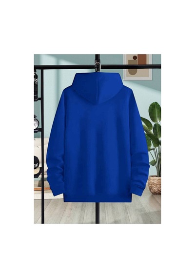 Medinenur Pogue Life Baskılı Kapüşonlu Sweatshirt Mavi