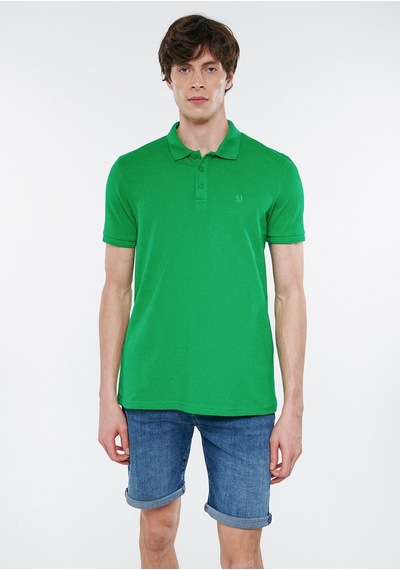Mavi - Yeşil Polo Tişört 064946-71754 Yeşil