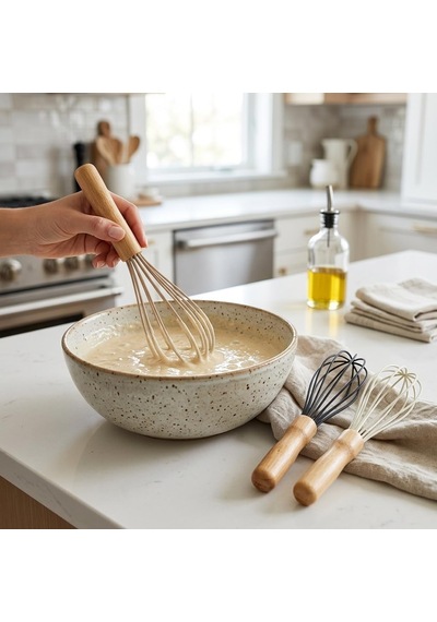 30 Cm Bambu Saplı Silikon Çırpıcı, Kek Hamuru Sos Krema Yumurta Ve Karışımlar İçin El Çırpıcısı, Yapışmaz Yüzeylere Uygun, 3 Renk Asorti Karışık Gönderim