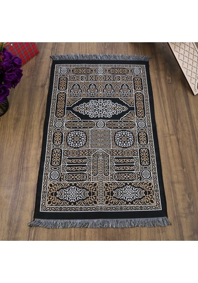 Hediyelik Kabe Kapısı Seccade, Şal, İnci Tesbih, Kemik Tesbih, Asetat Kutulu 26 23 Cm 460 Gr Set Çok Renkli
