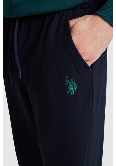 U.S. Polo Assn. Erkek Koyu Yeşil Pijama Takımı 50333251-vr079 Koyu Yesıl