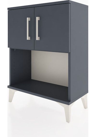 Arges Komodin 2 Raflı 2 Çekmeceli 2 Kapaklı 60x30x80 Antrasit... Antrasit