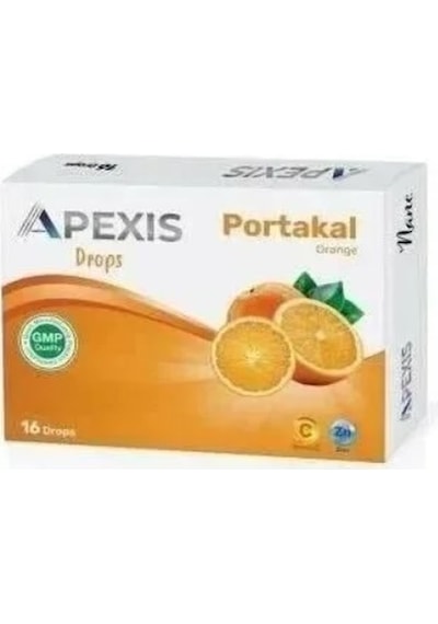 Apexis Drops Portakal Aromalı Pastil 16'lı
