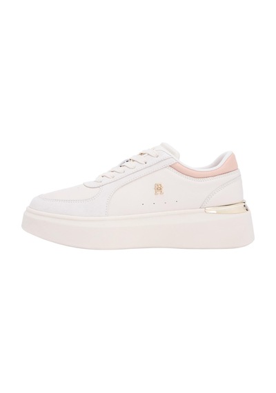 Tommy Hilfiger Th Saten Kadın Bej Platform Taban Sneaker-13052 Bej