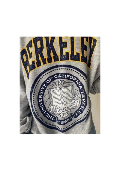 Medinenur Kadın Gri Berkeley Baskılı Seatshirt Gri