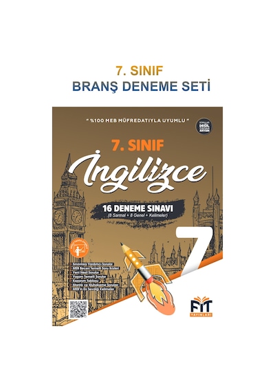 7. Sınıf Branş Deneme Seti Türkçe, Matematik, Fen, İngilizce, Sosyal Bilgiler Deneme Seti Kitabı