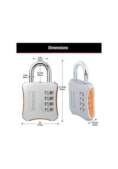 Master Lock 653d 2 In. Kombinasyon Asma Kilit, 653d