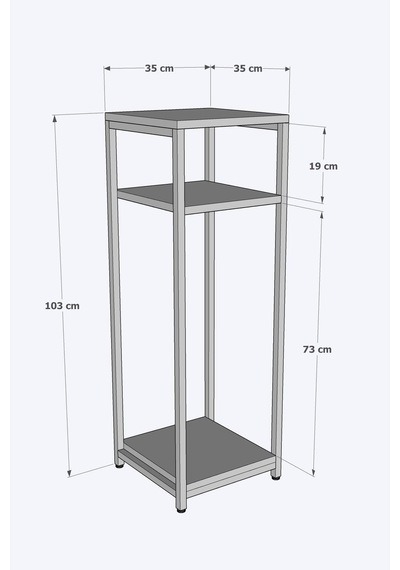 Dh10 Damacanalık Sehpa Çok Amaçlı Raflı Dolap Mutfak Organizer Sehpası Yan Çiçeklik Sehpa 001