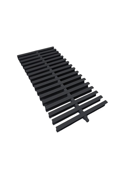 Havuz Savak Izgarası Tek Geçmeli 20 Cm - 1 Metre- Siyah