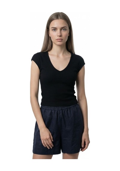 LOFT Slim Fit Kadın Tshirt K.kol Lf2042146 Q1.v1 Siyah