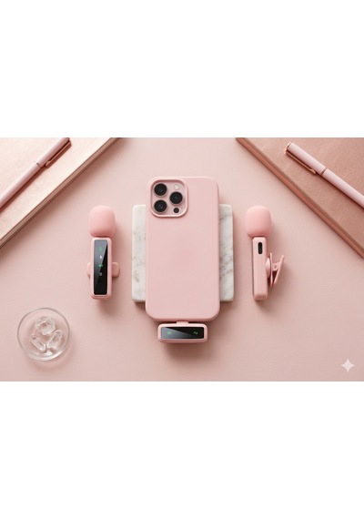 Mivessa Kablosuz Pembe Yaka Mikrofonu 2'li Lightning Uyumlu Telefon Canlı Yayın Röportaj Kayıt