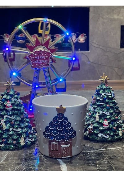 El Yapımı Christmas Ev Vazo Saksı Renkli