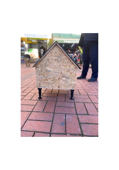 Kedi Evi Kedi Yuvası İç Ve Dış Mekan Su Ve Kar Yalıtımlı Özel Üretim Kedi Barınağı 55x45x65 Cm