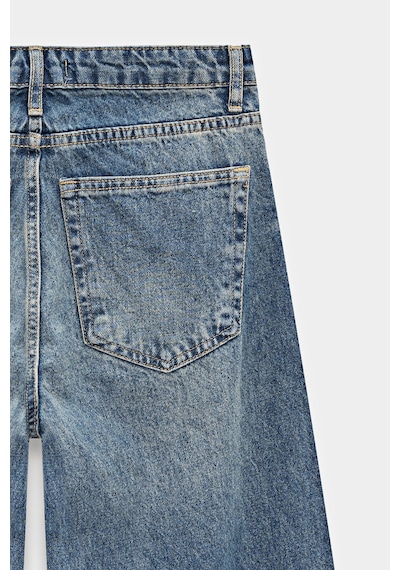 Sââde Kadın Yüksek Bel Wide Leg Bol Paça Jean Pantolon - '90 Vintage Mavi