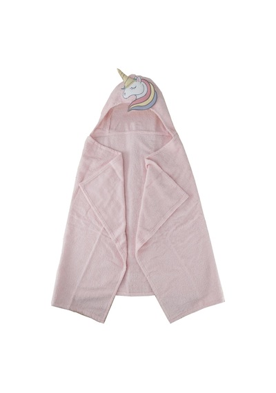Pamuklu Unicorn Desenli Bebek & Çocuk Kundak Panço Baveno Pembe