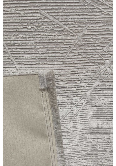 Parlak Saten Dokulu Poem Bambu Tuşe Modern Trend Halı Pm09 Beyaz Kemik-krem