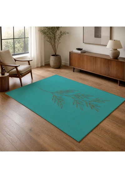 Kartela Halı Evo Halı Jüt Taban Dokuma Halı Mavi - 80 X 120 Cm